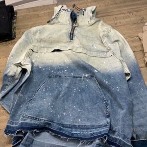 Men’s jacket with hood. Washed look